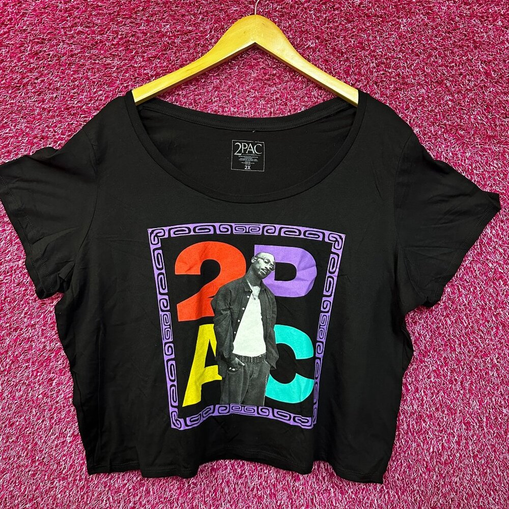 2Pac Shakur Rap Hip Hop Crop Top Size 2x